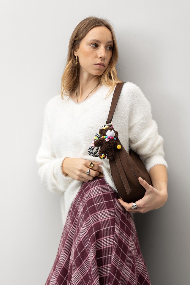 Beige V-Neck Sweater