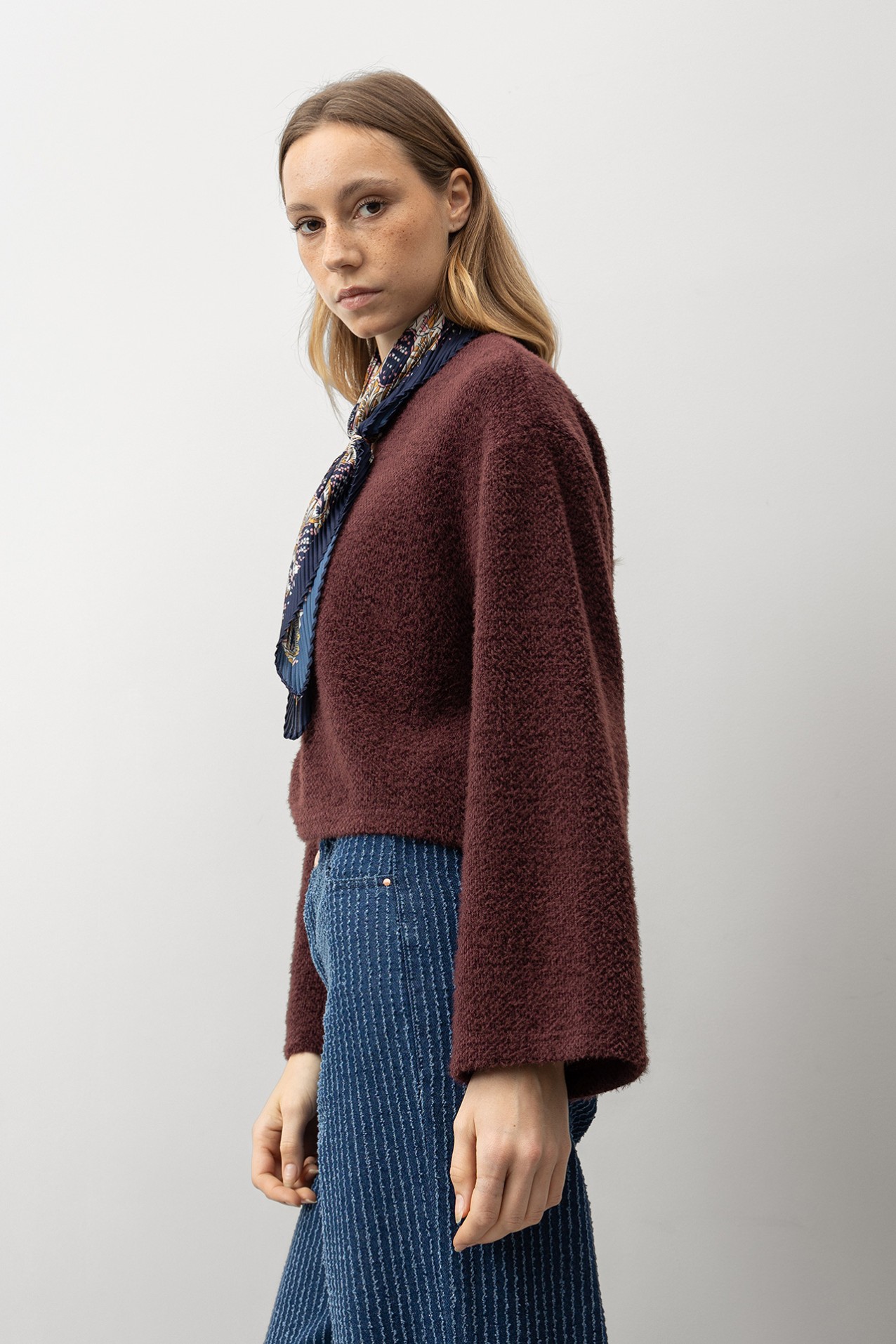 Dark Red Oversized Sweater