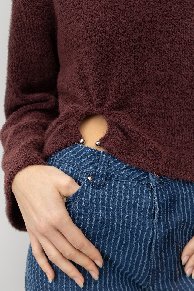 Dark Red Oversized Sweater Dark Red Oversized Sweater