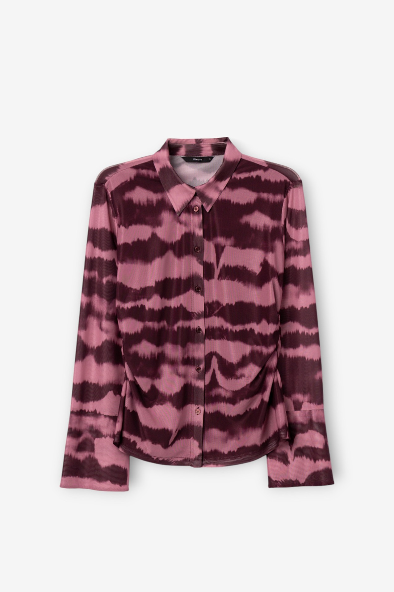 Pink Abstract Slim Shirt