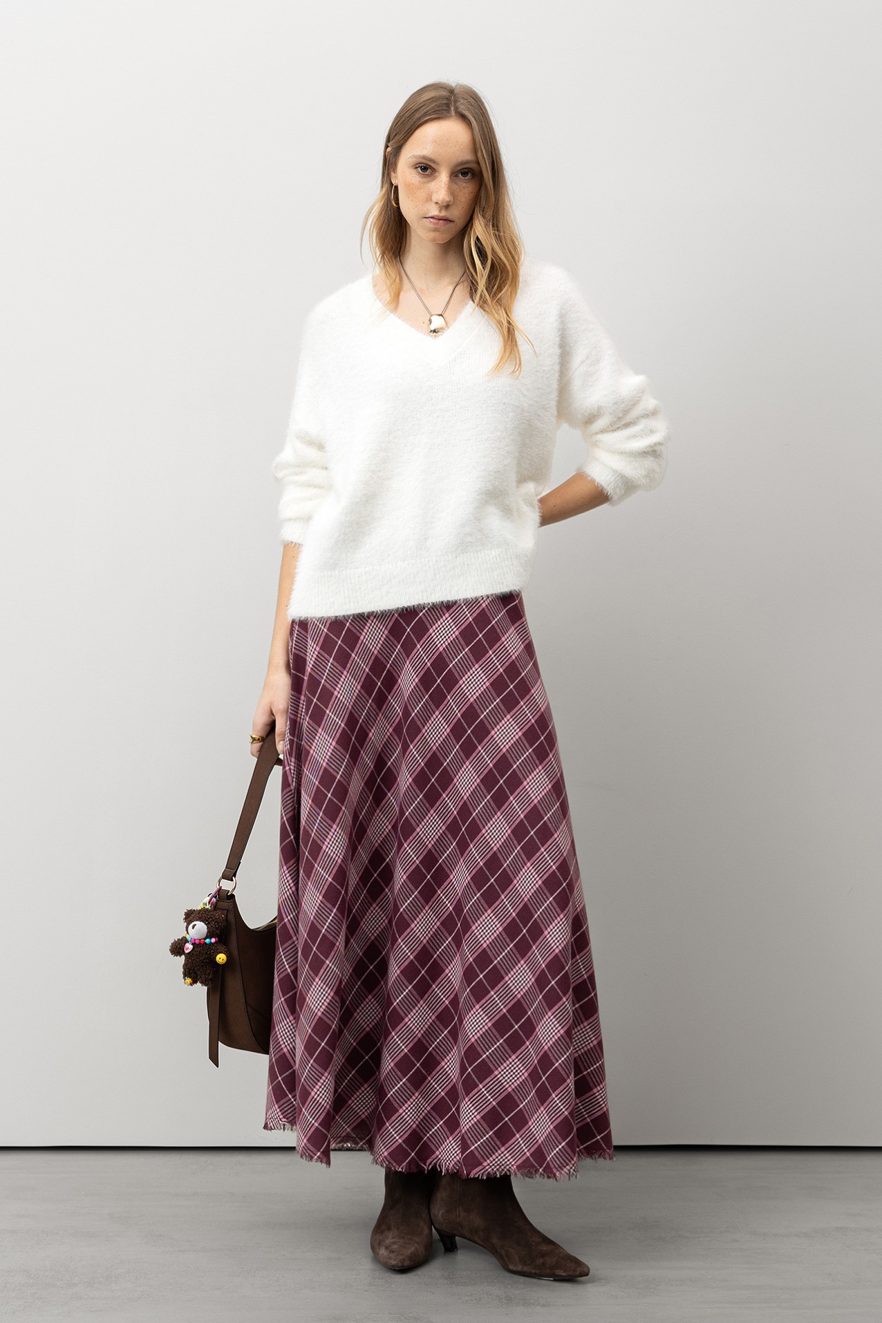 Plaid Maxi Skirt