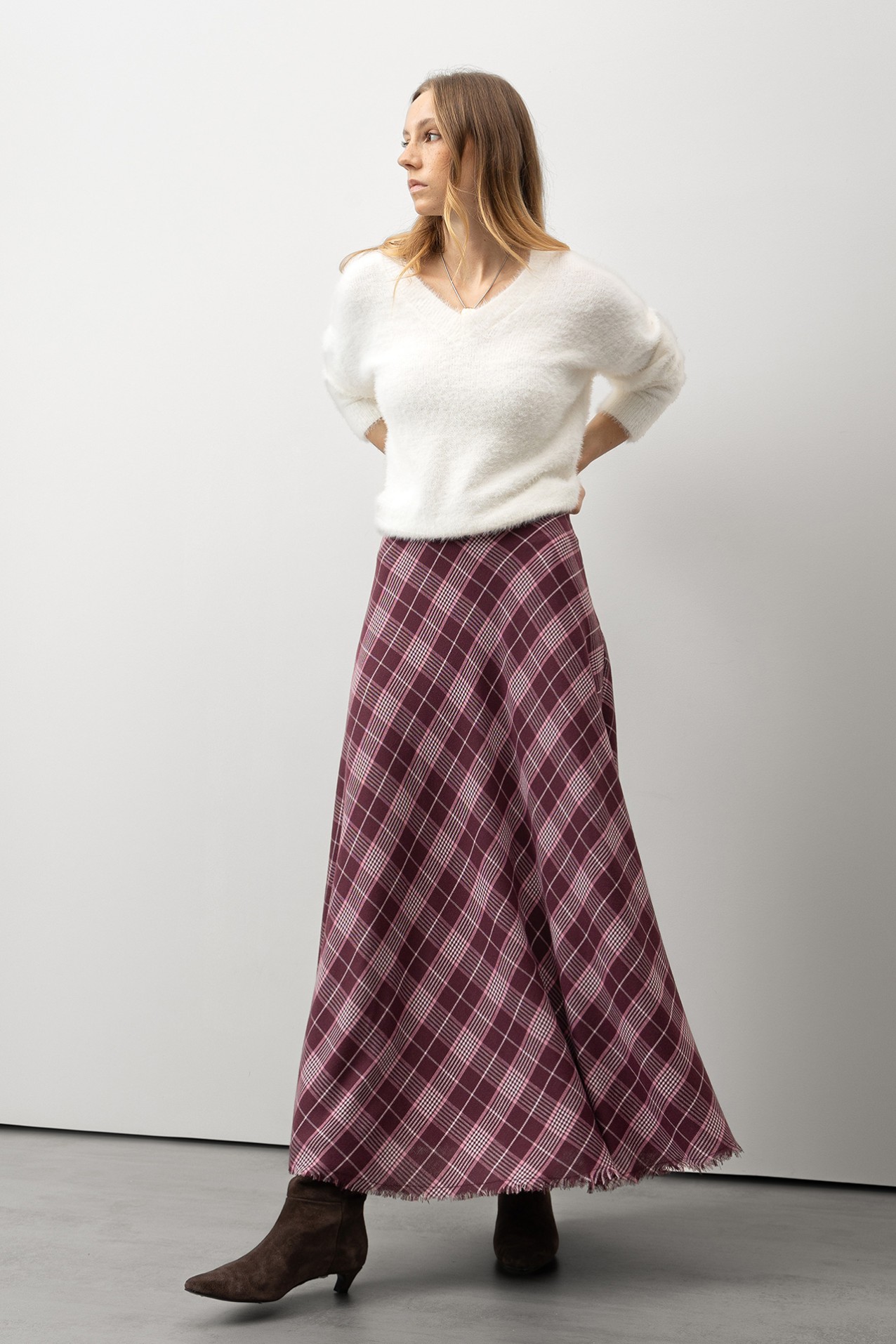 Plaid Maxi Skirt