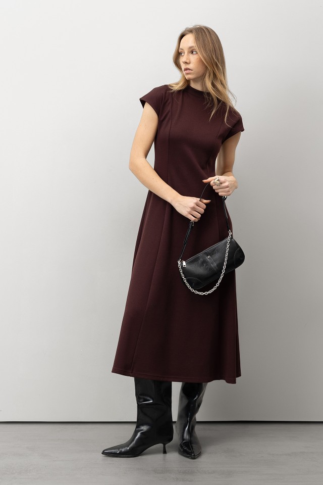 Wine-Toned Midi Dress Wine-Toned Midi Dress
