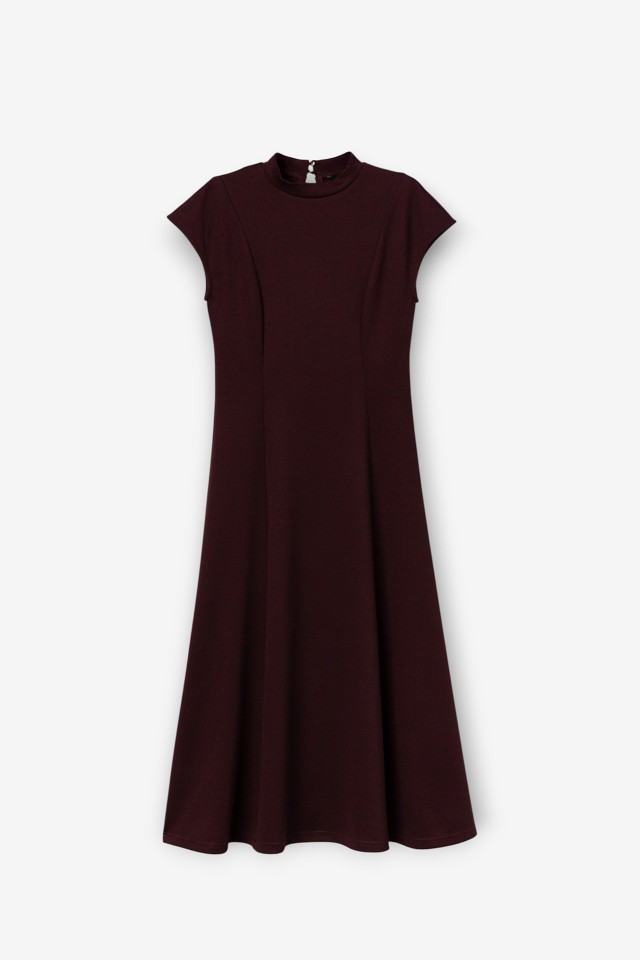 Wine-Toned Midi Dress Wine-Toned Midi Dress