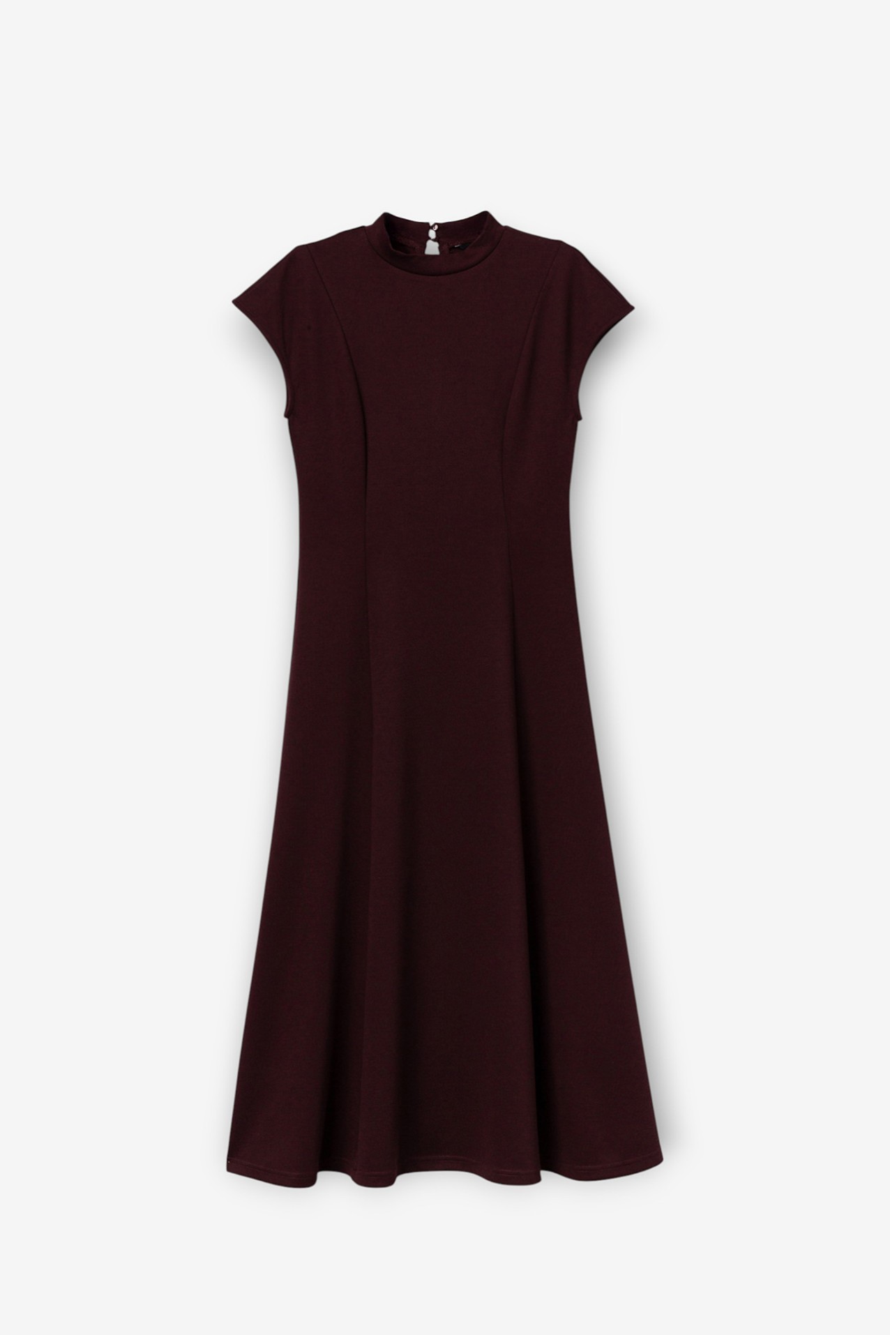 Wine-Toned Midi Dress