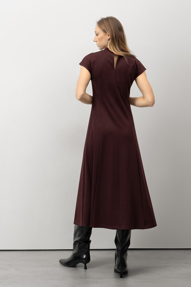Wine-Toned Midi Dress Wine-Toned Midi Dress