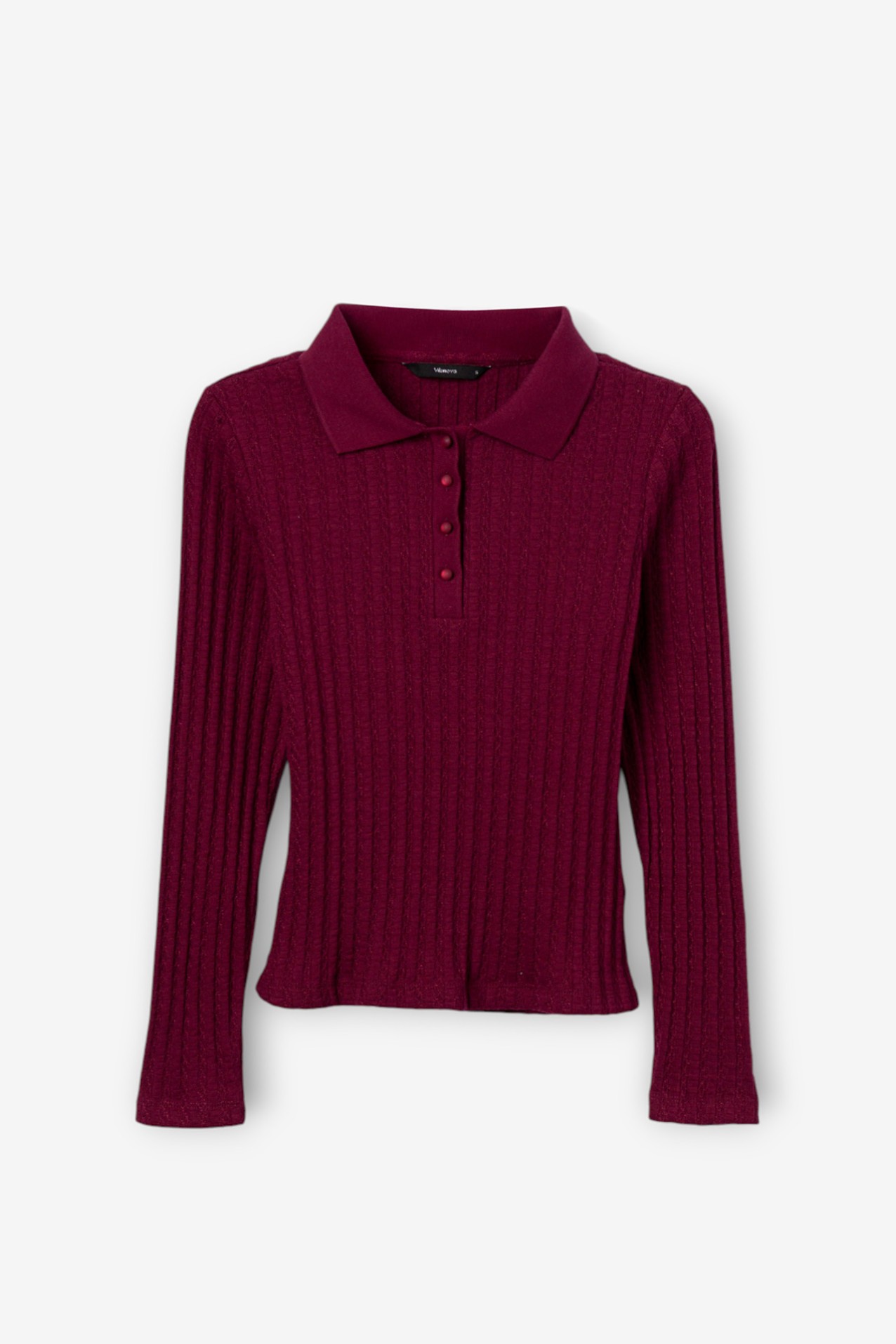 Slim Burgundy Long Sleeve Tee