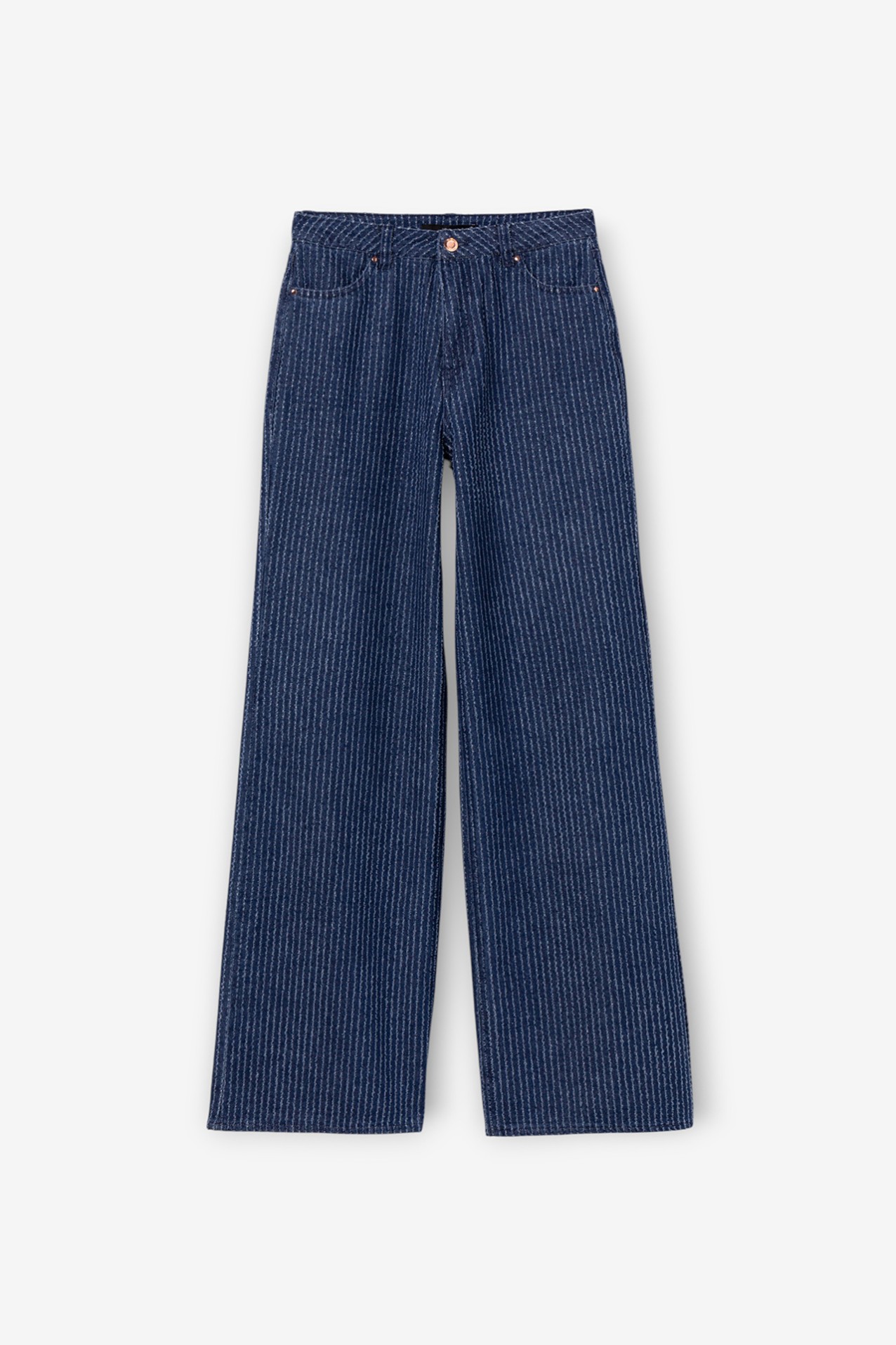 Wide Leg Striped Jeans