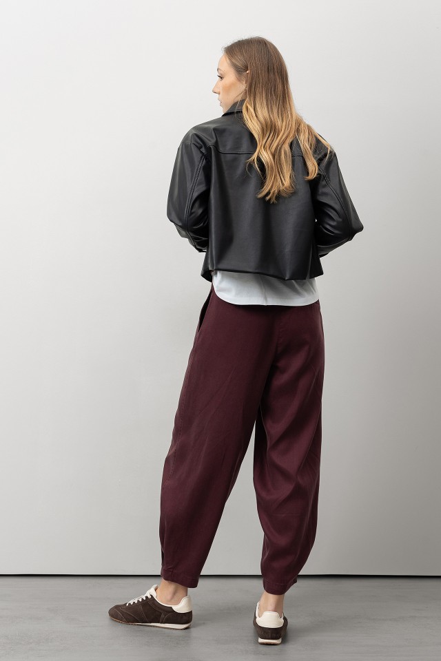 Burgundy Balloon Trousers Burgundy Balloon Trousers