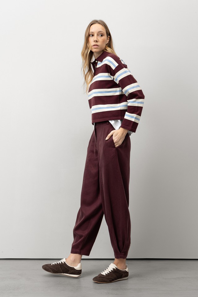 Burgundy Balloon Trousers Burgundy Balloon Trousers