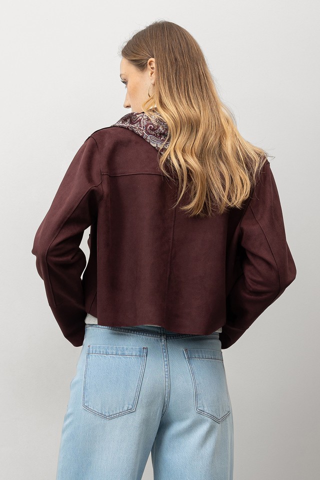 Wine-Toned Short Jacket Wine-Toned Short Jacket