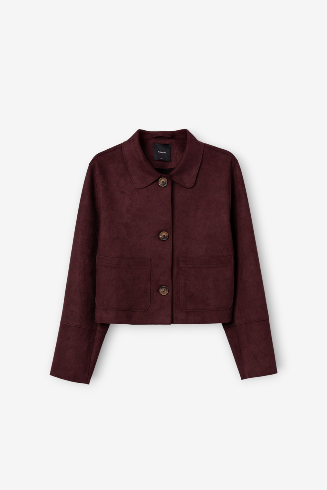 Wine-Toned Short Jacket