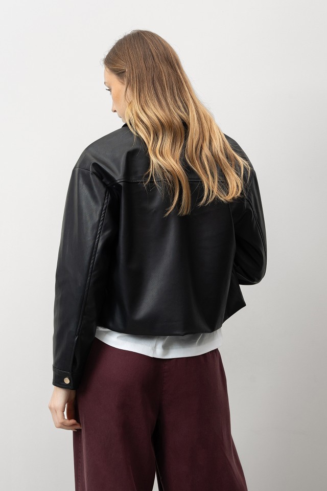Black Relaxed Short Jacket Black Relaxed Short Jacket