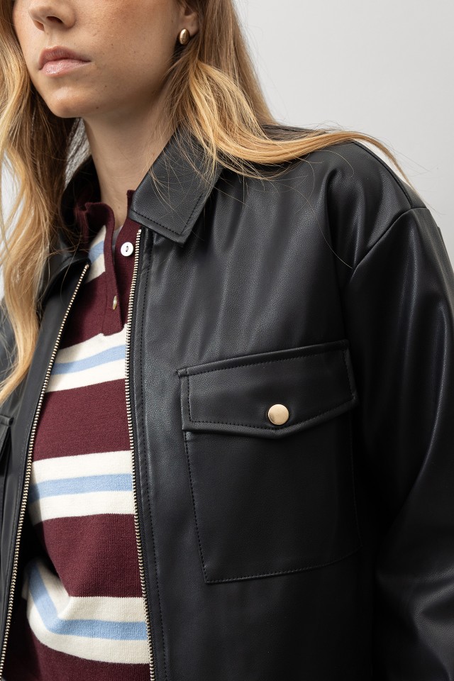 Black Relaxed Short Jacket Black Relaxed Short Jacket