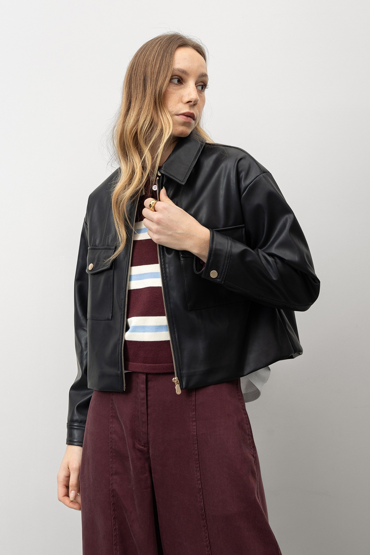 Black Relaxed Short Jacket