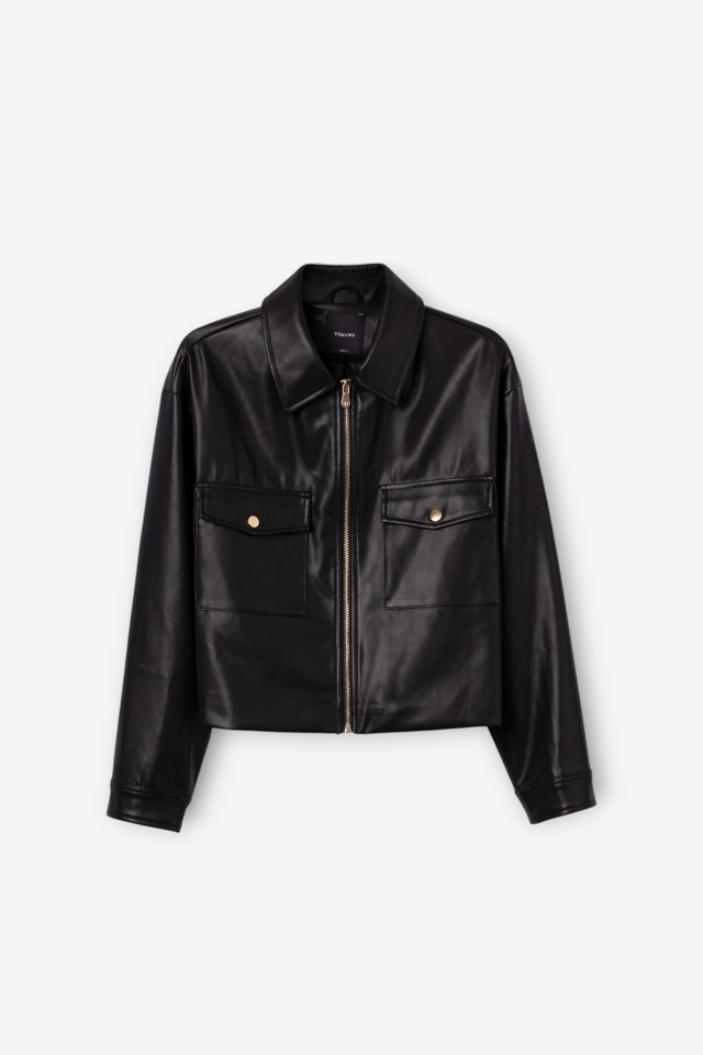 Black Relaxed Short Jacket Black Relaxed Short Jacket