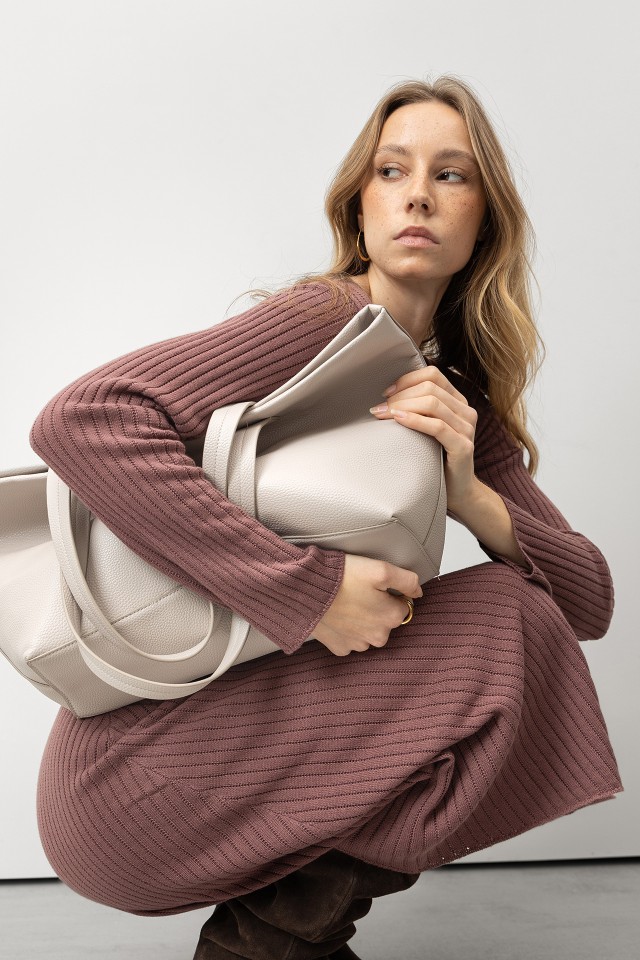 Slim Pink Knit Dress