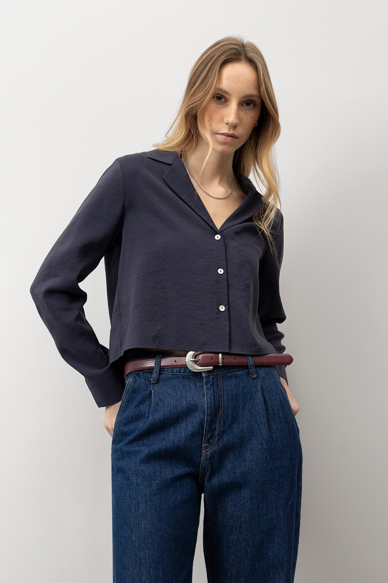 Navy Long Sleeve Shirt