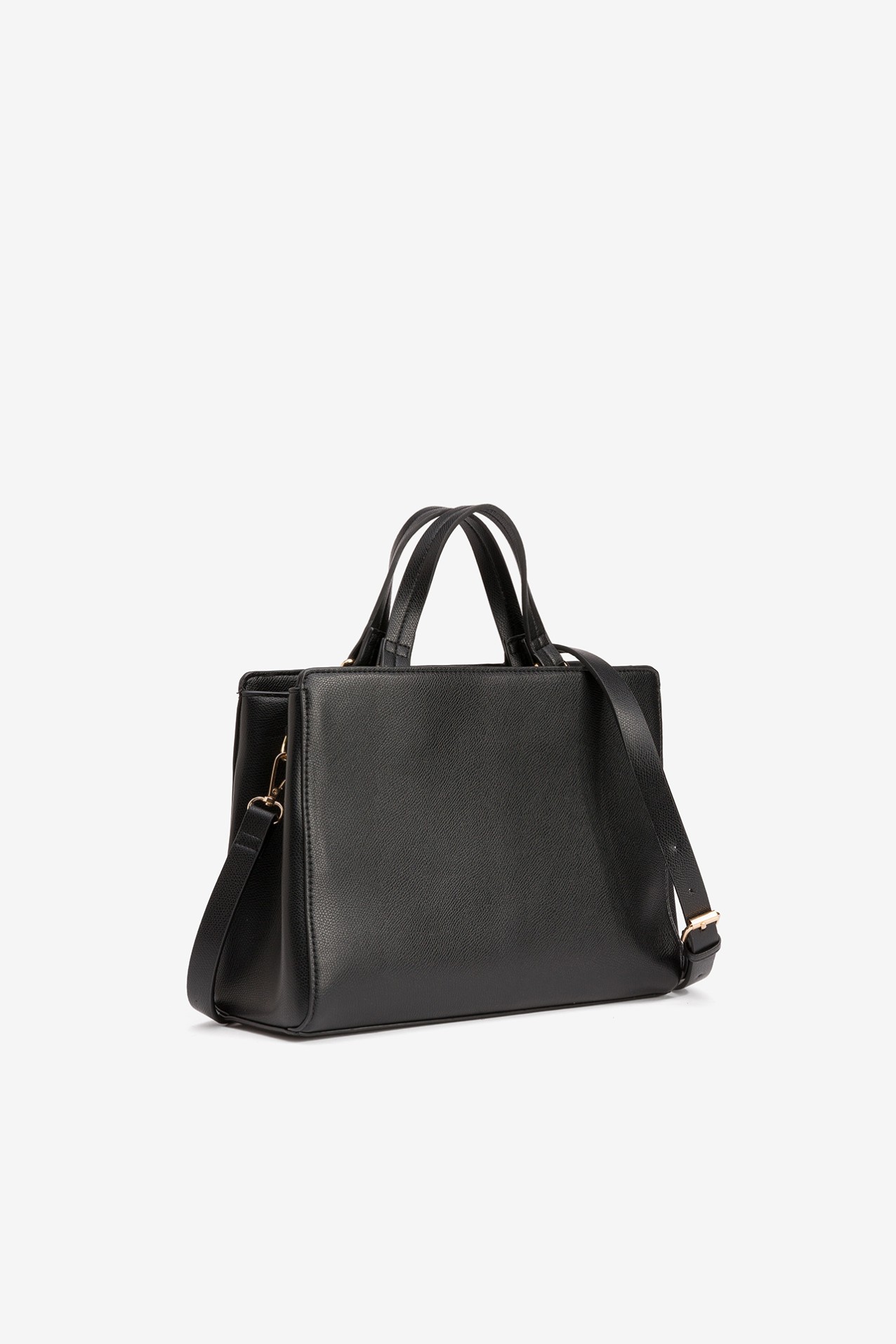 Black Handbag with Gold Details