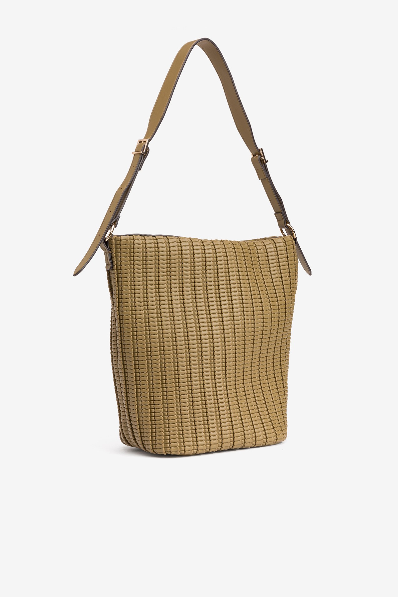 Green Textured Handbag