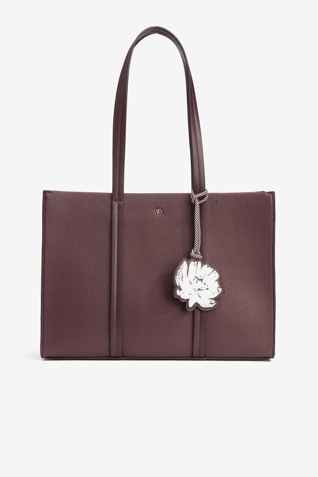 Wine-Toned Floral Bag