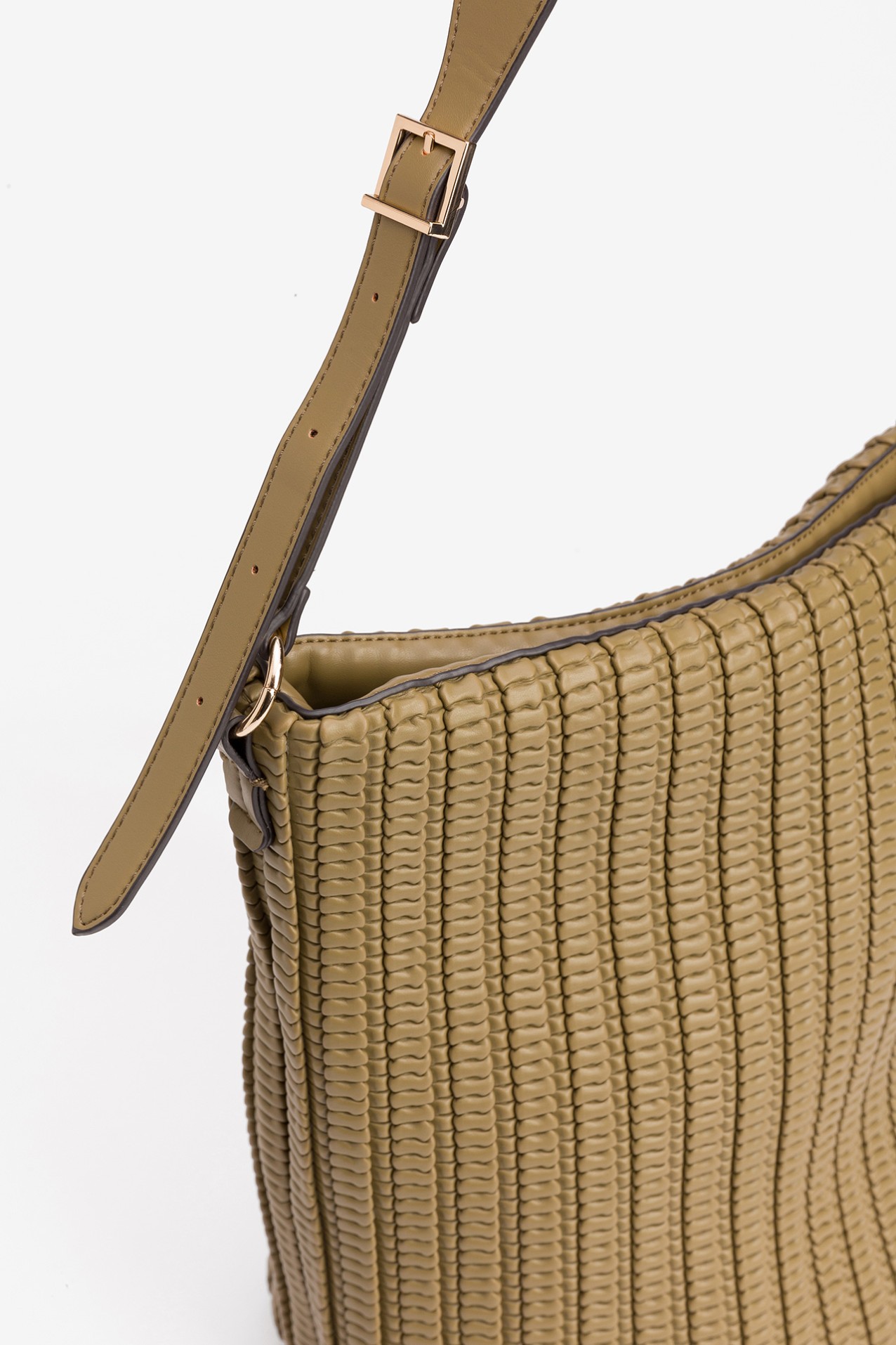 Green Textured Handbag