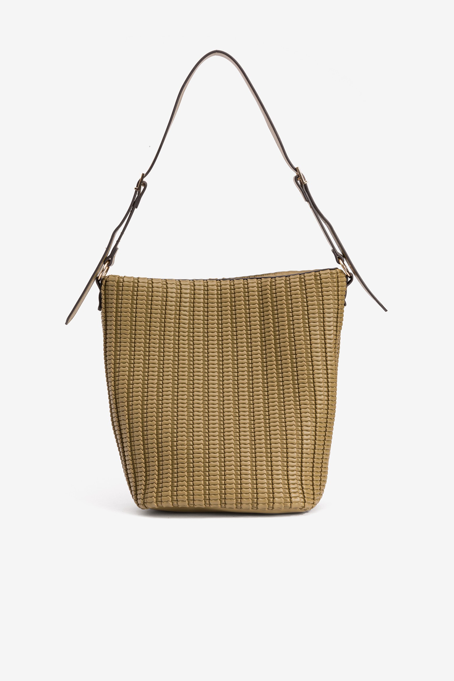 Green Textured Handbag