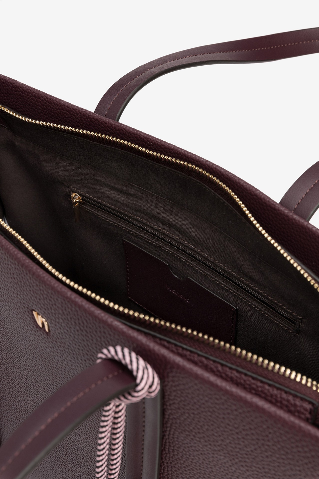 Wine-Toned Floral Bag