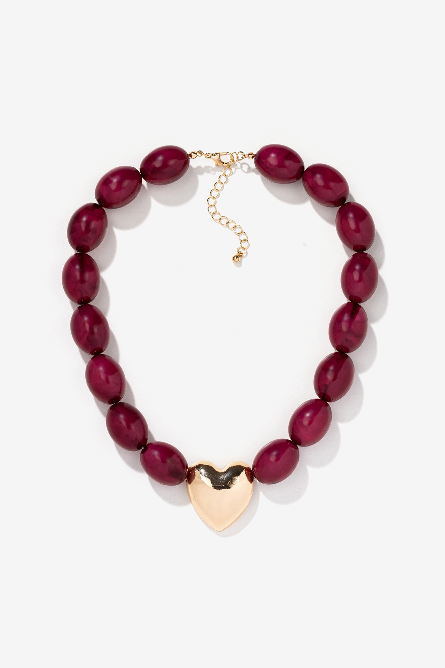 Gold Heart Beaded Necklace