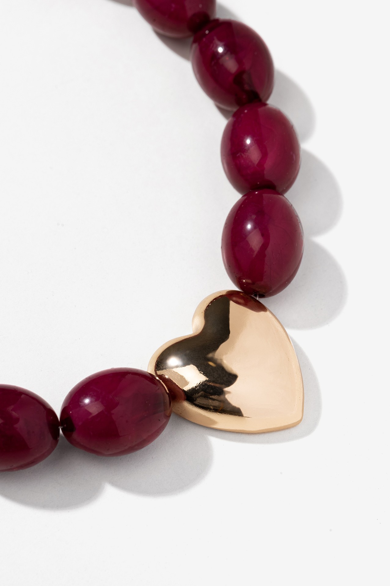 Gold Heart Beaded Necklace