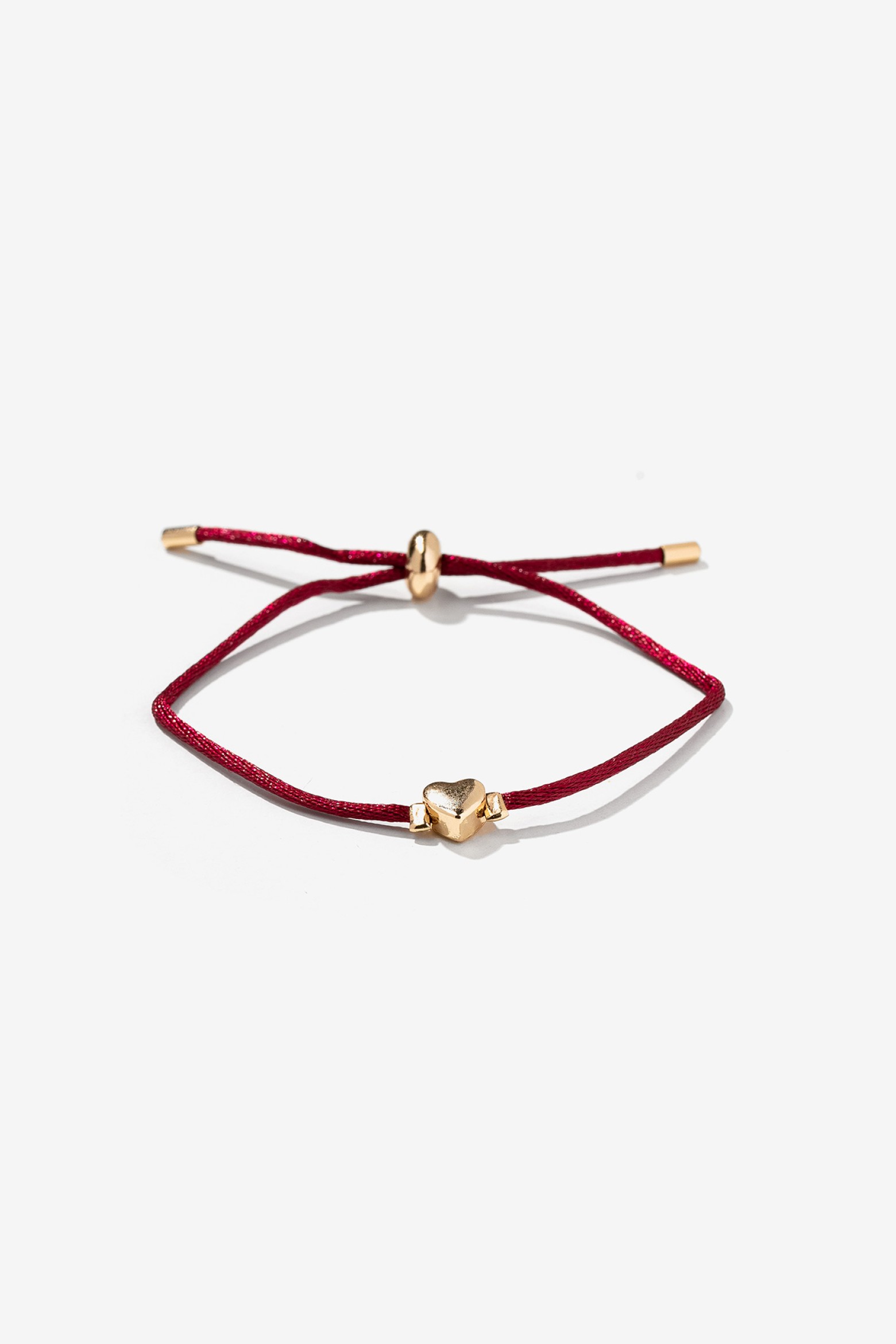 Gold Heart Red Bracelet
