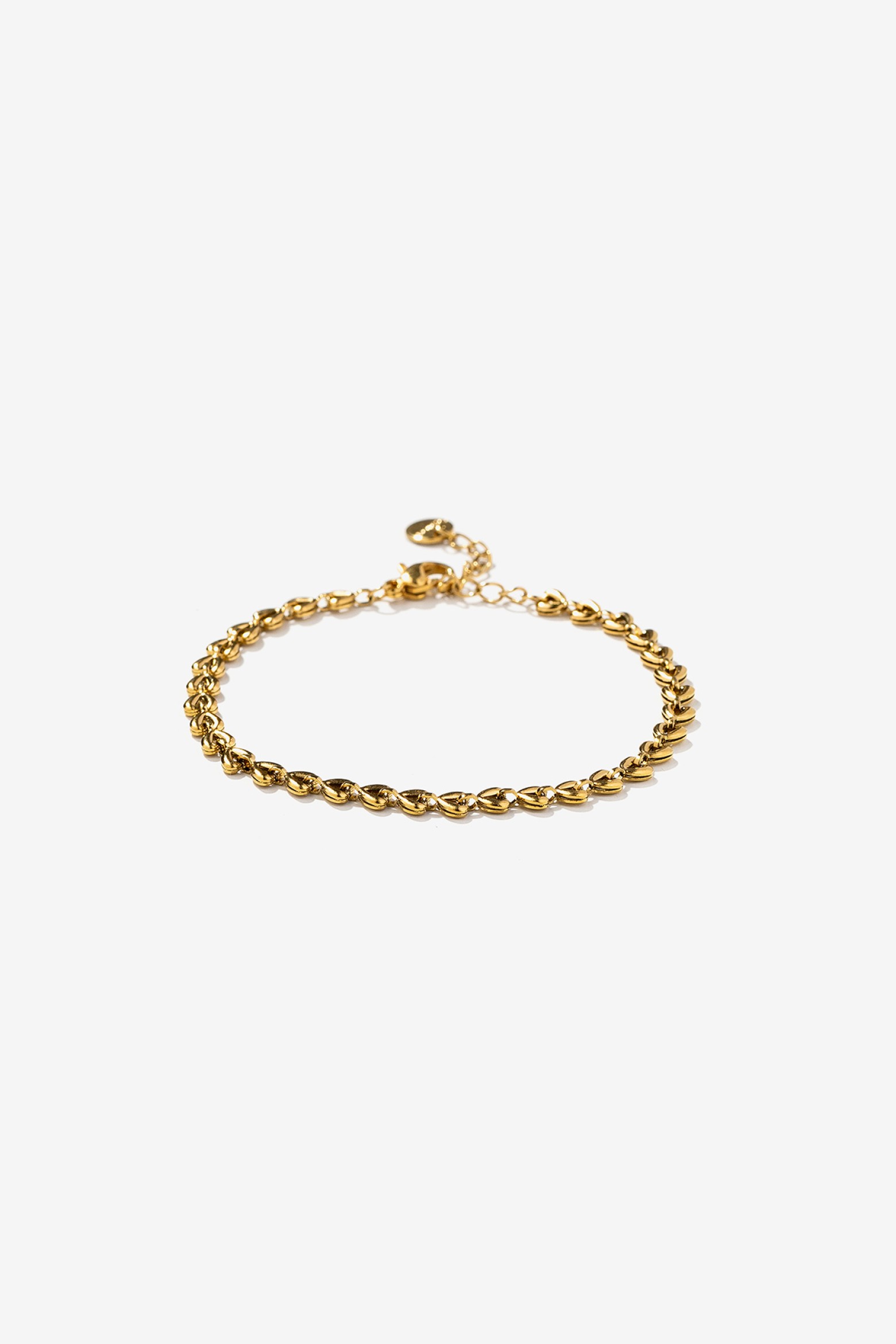 Gold Heart Link Bracelet