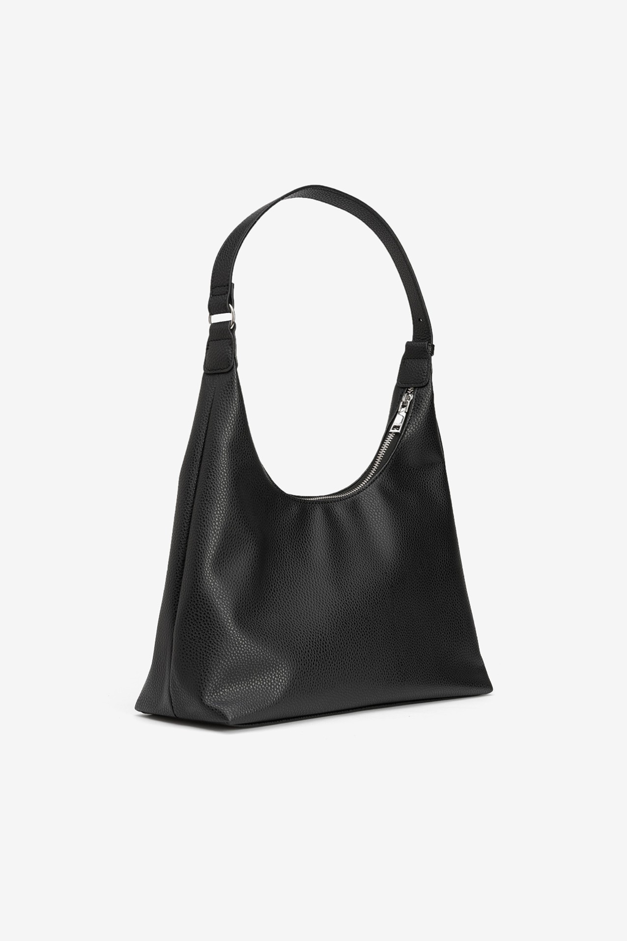 Black Textured Handbag