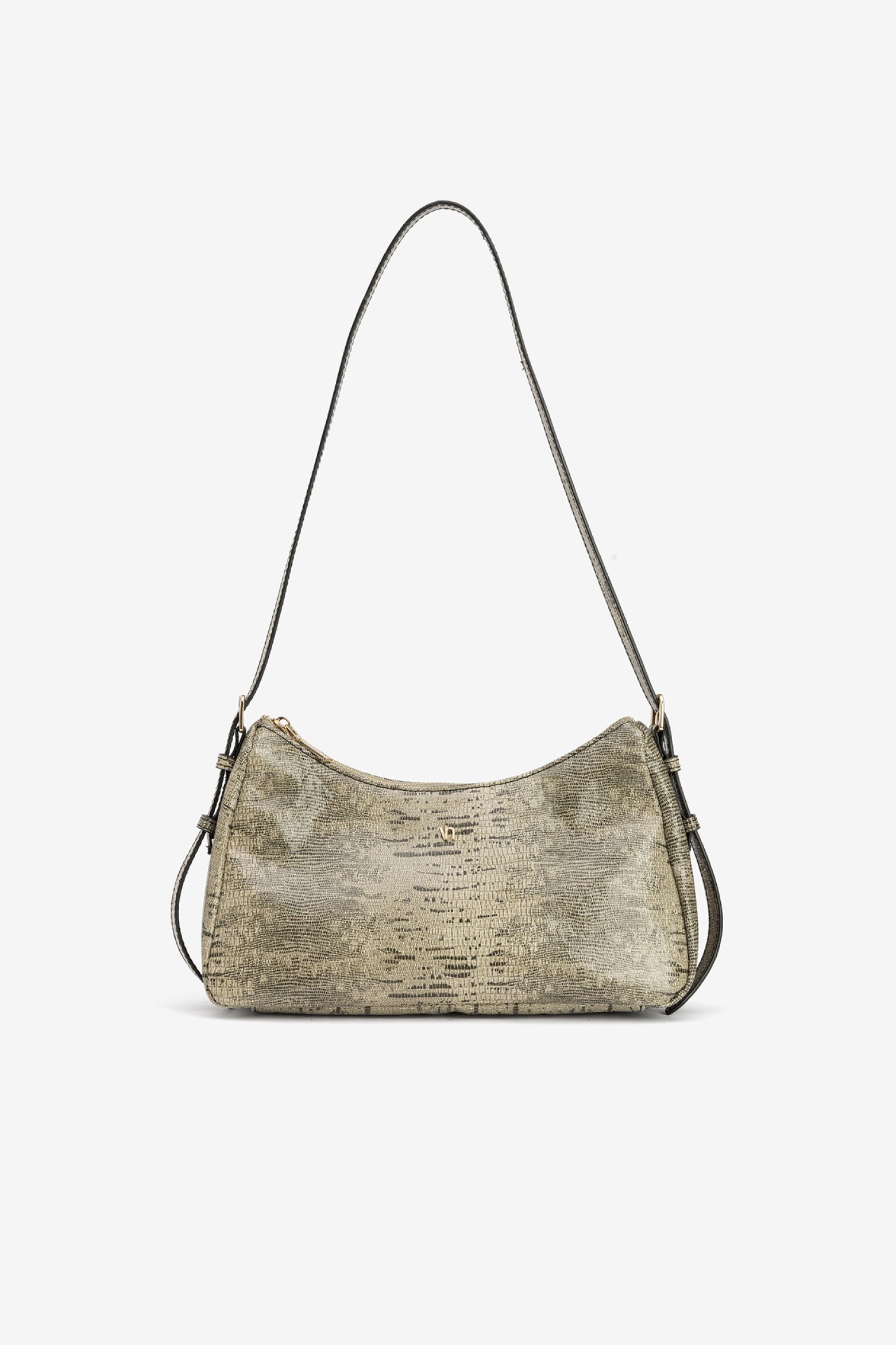 Beige Textured Shoulder Bag