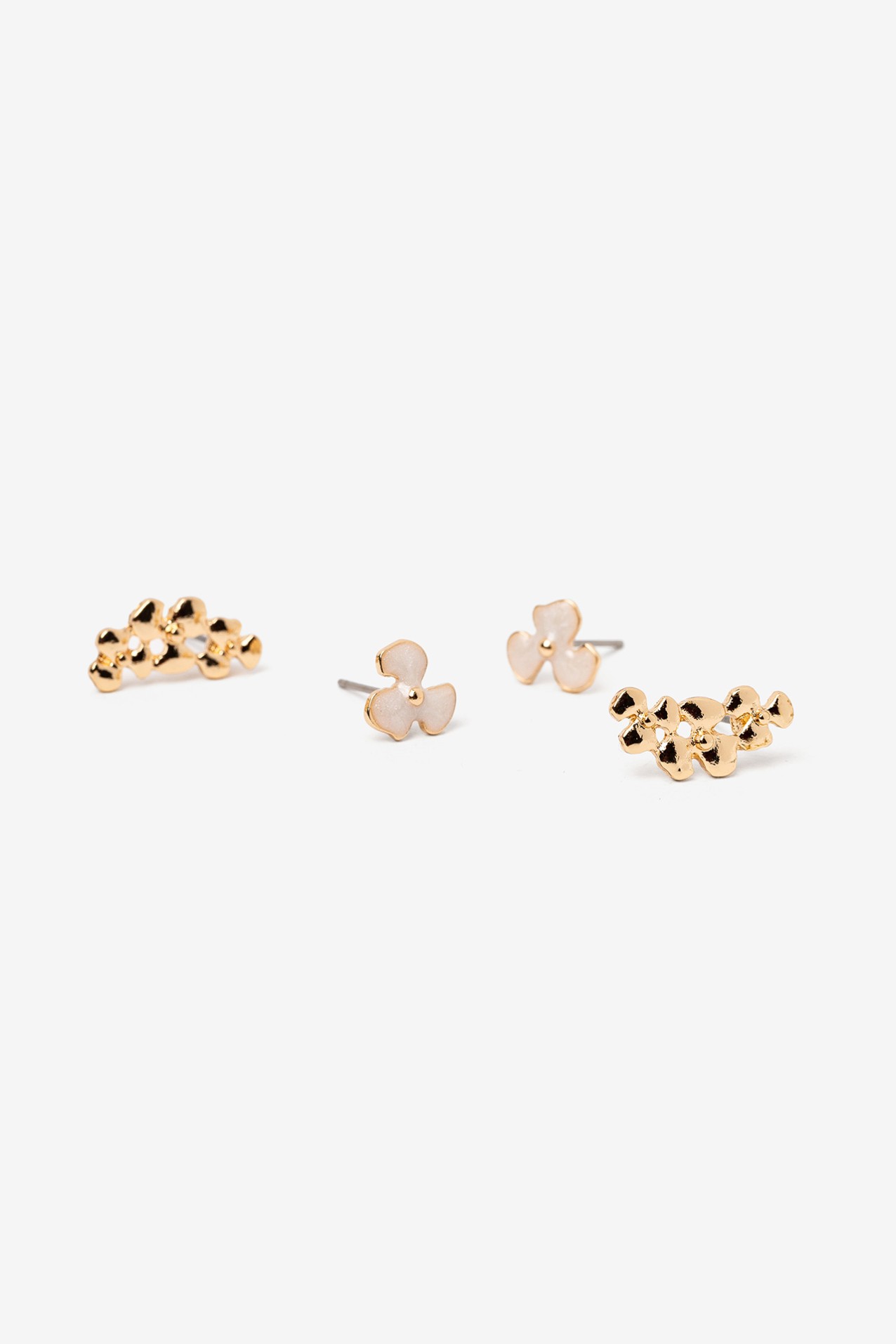 Delicate Gold Floral Earrings