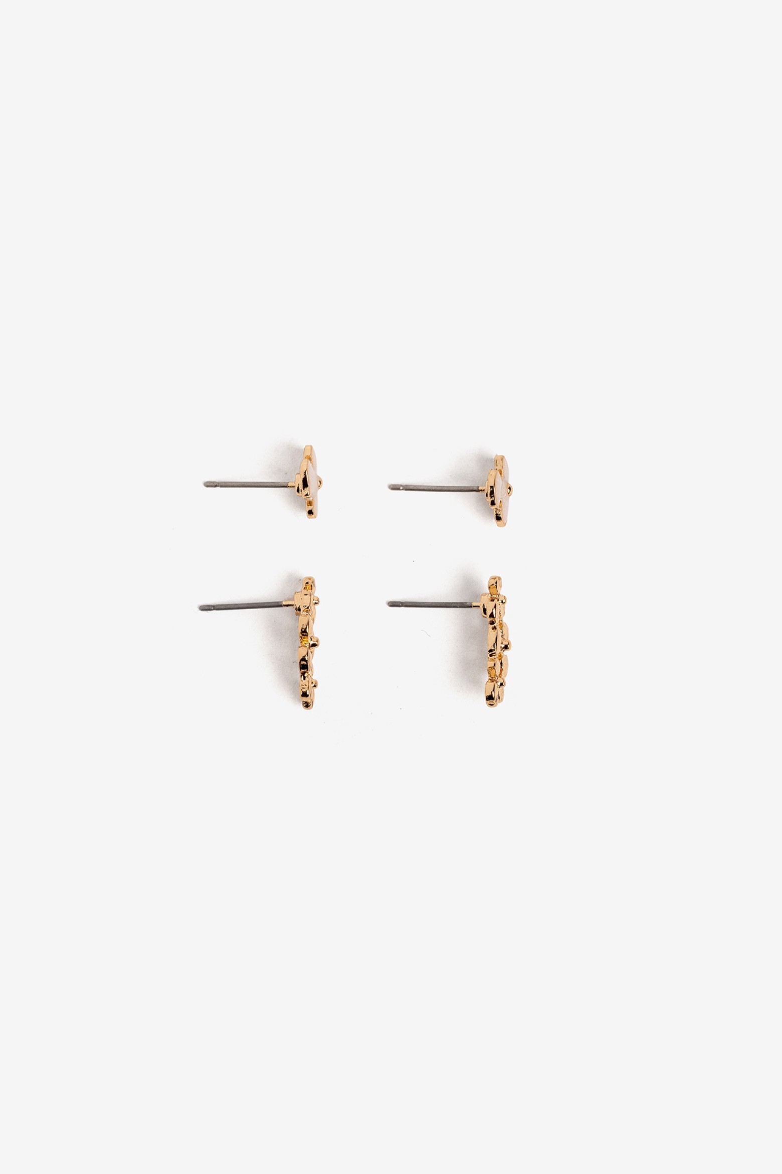 Delicate Gold Floral Earrings