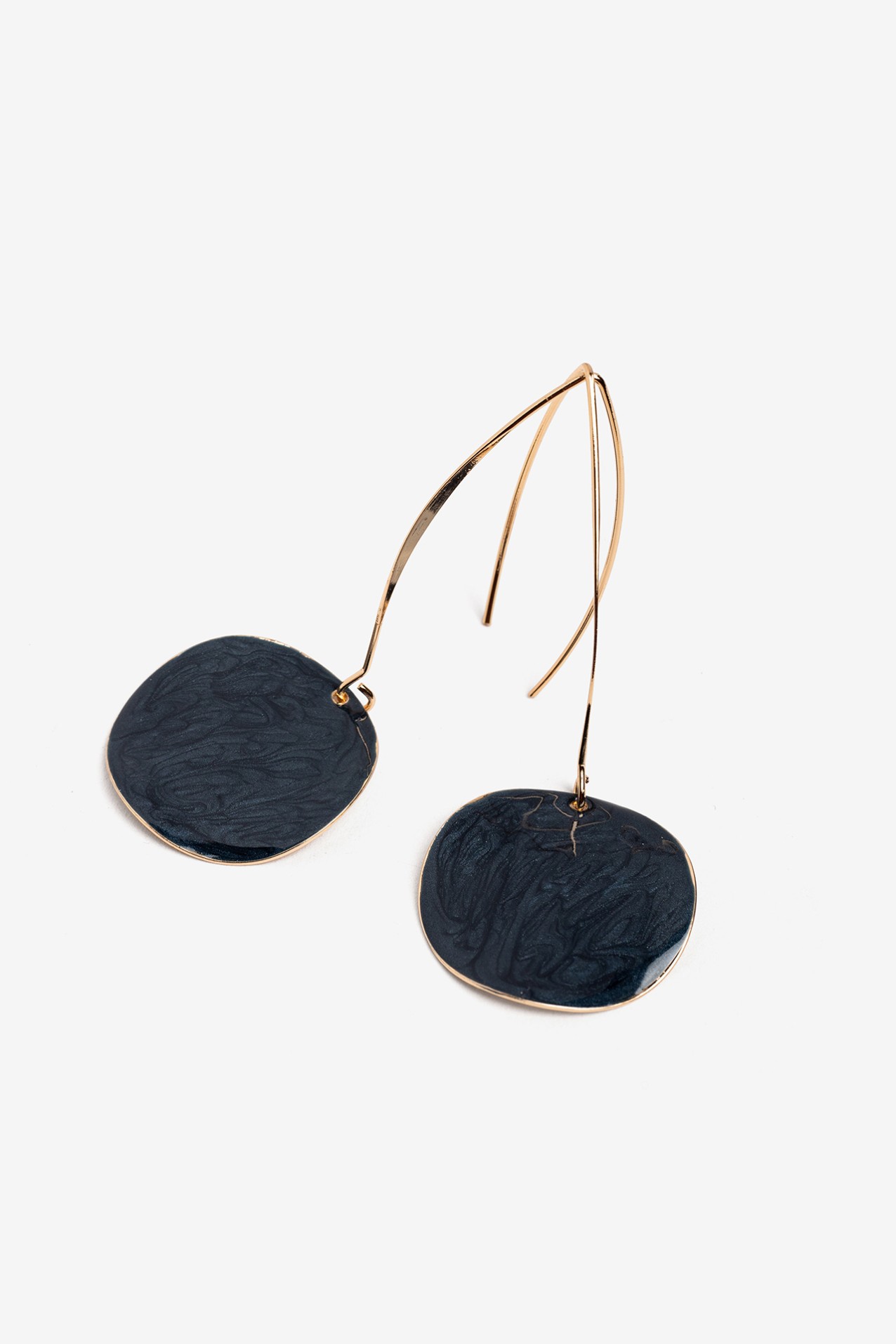 Navy Blue Drop Earrings
