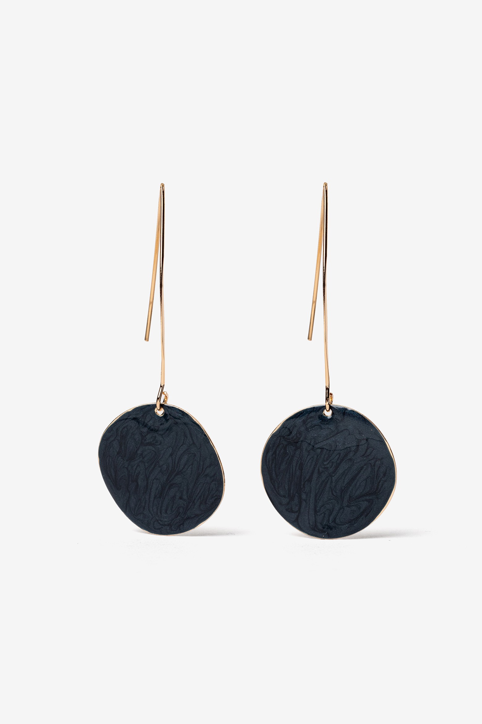 Navy Blue Drop Earrings
