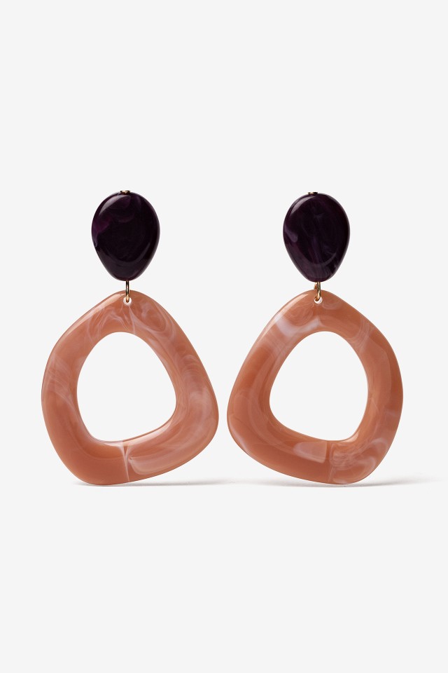 Geometric Pink Earrings