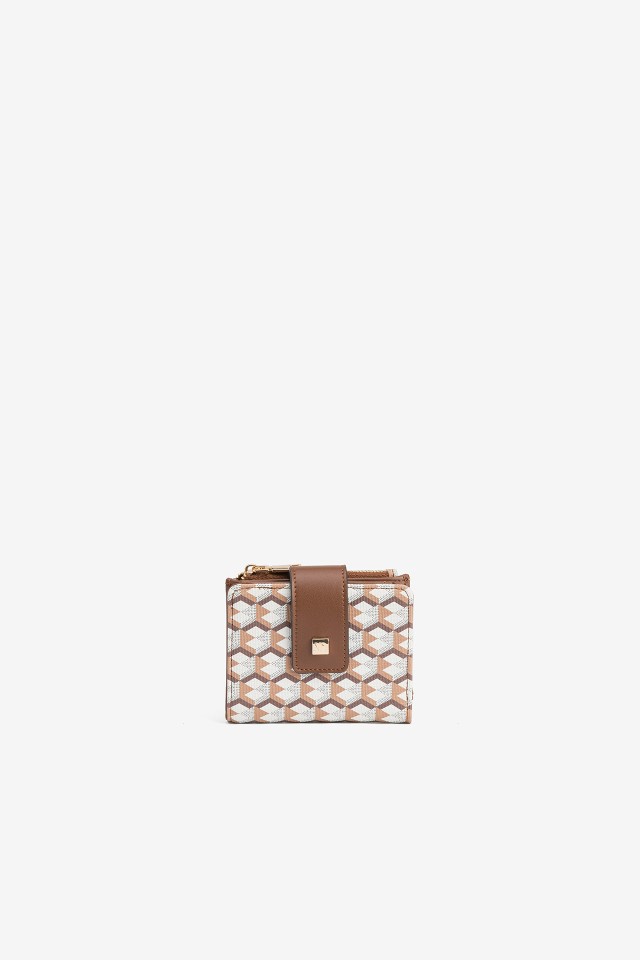 Geometric Brown Wallet