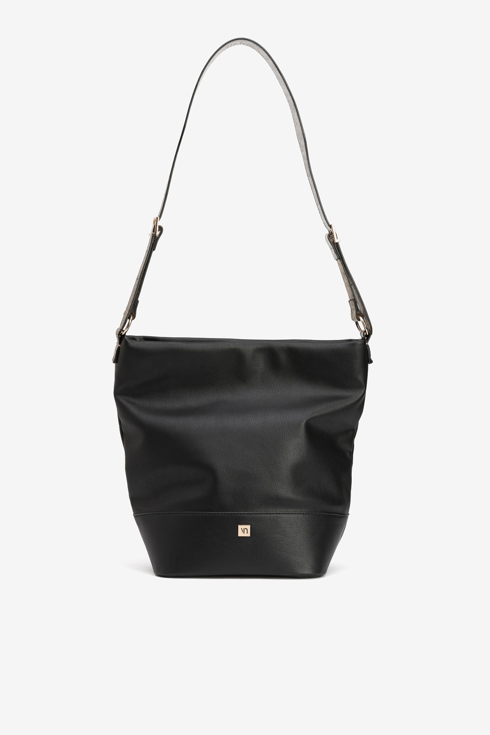 Black Textured Shoulder Bag