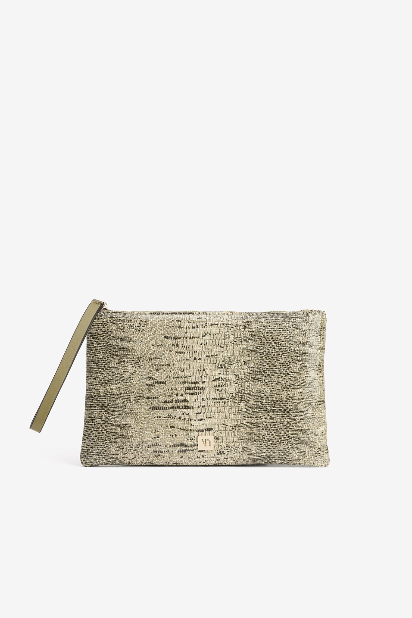 Beige Metallic Coin Purse