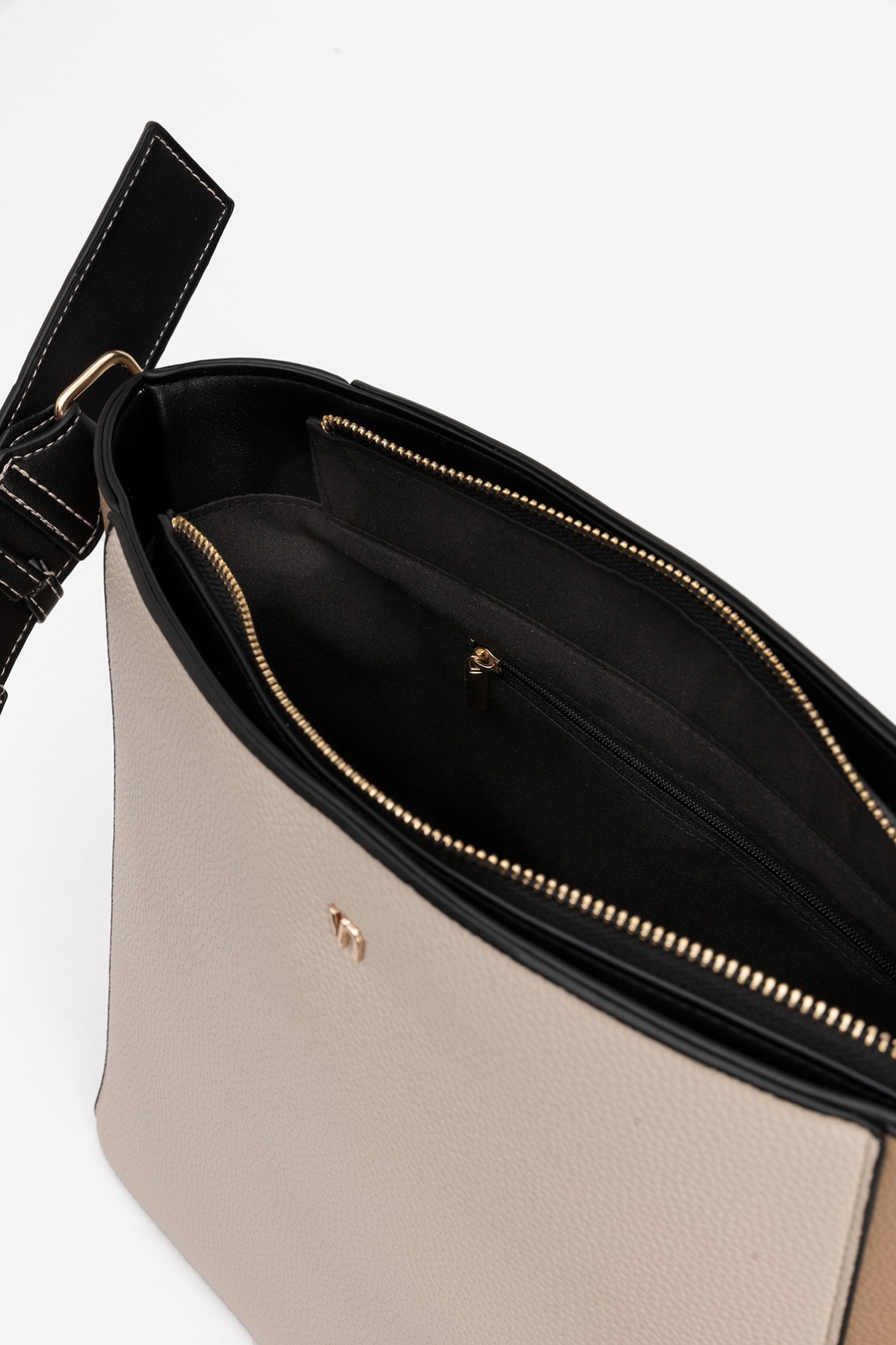 Bicolor Neutrals Shoulder Bag