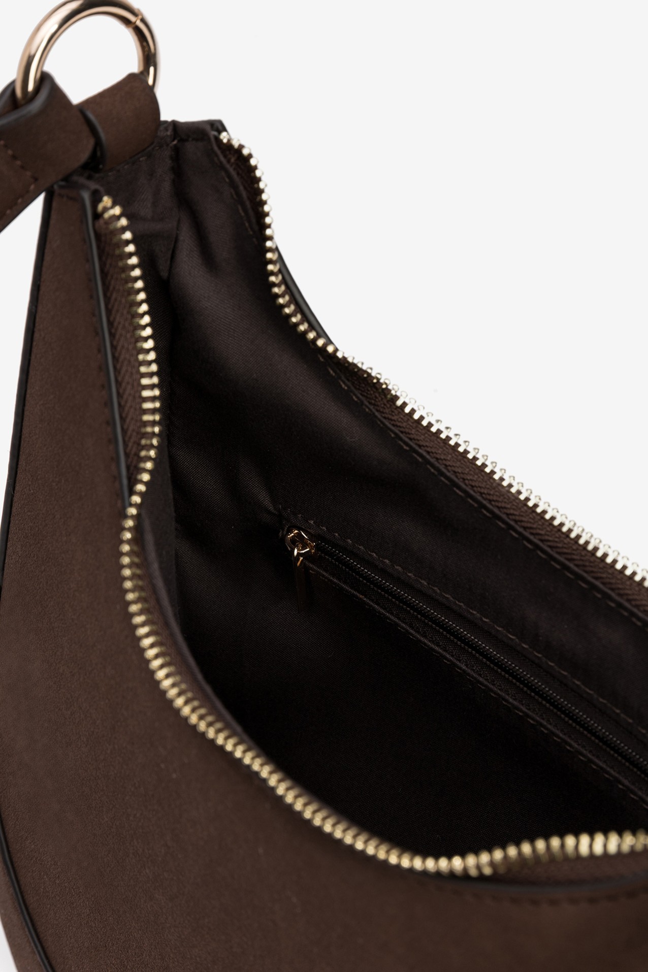 Brown Curved Handbag