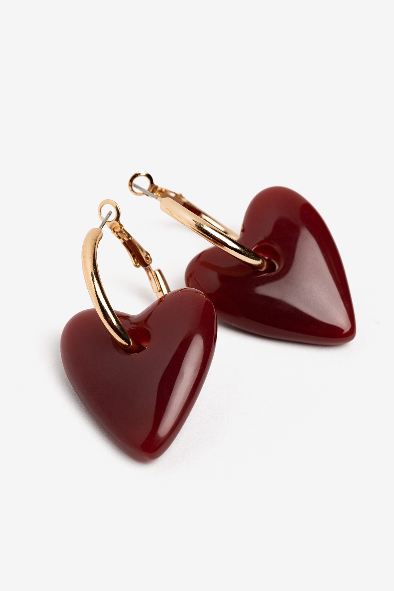 Golden Heart Hoop Earrings