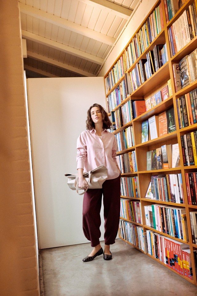 Burgundy Balloon Trousers