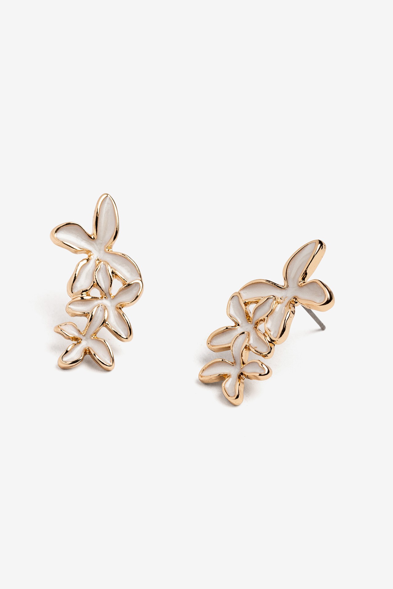 Delicate Floral Gold Earrings