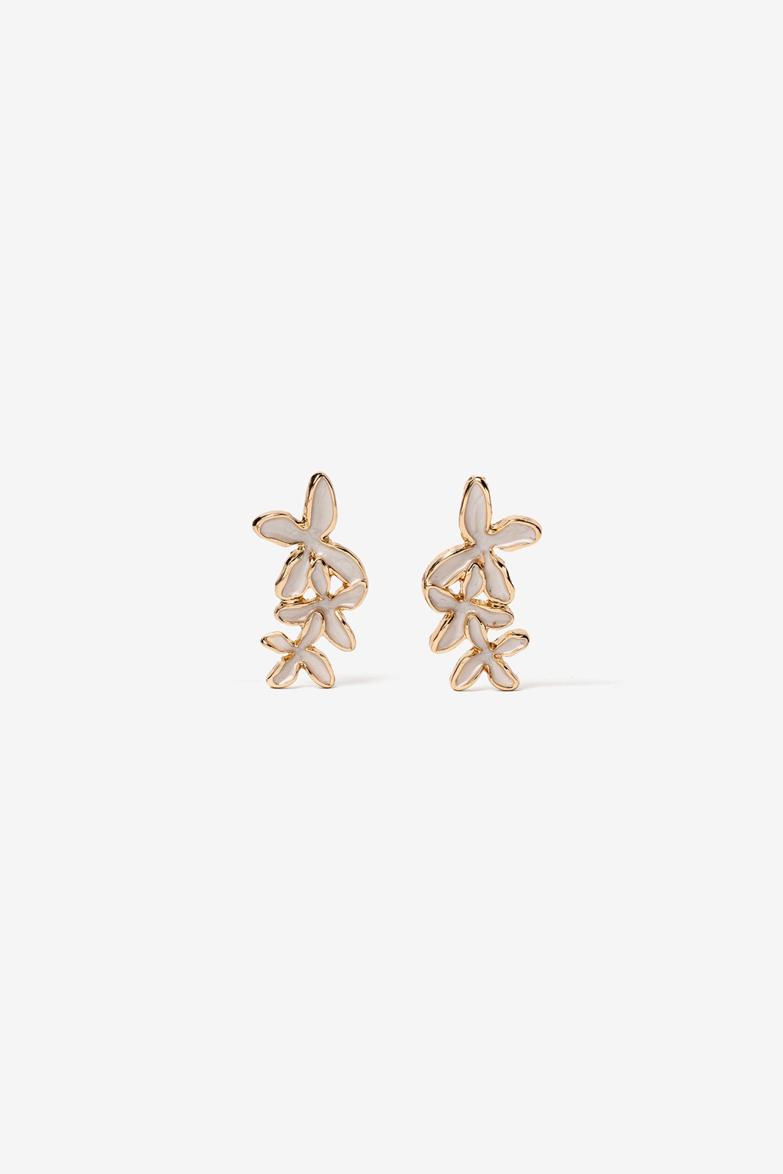Delicate Floral Gold Earrings