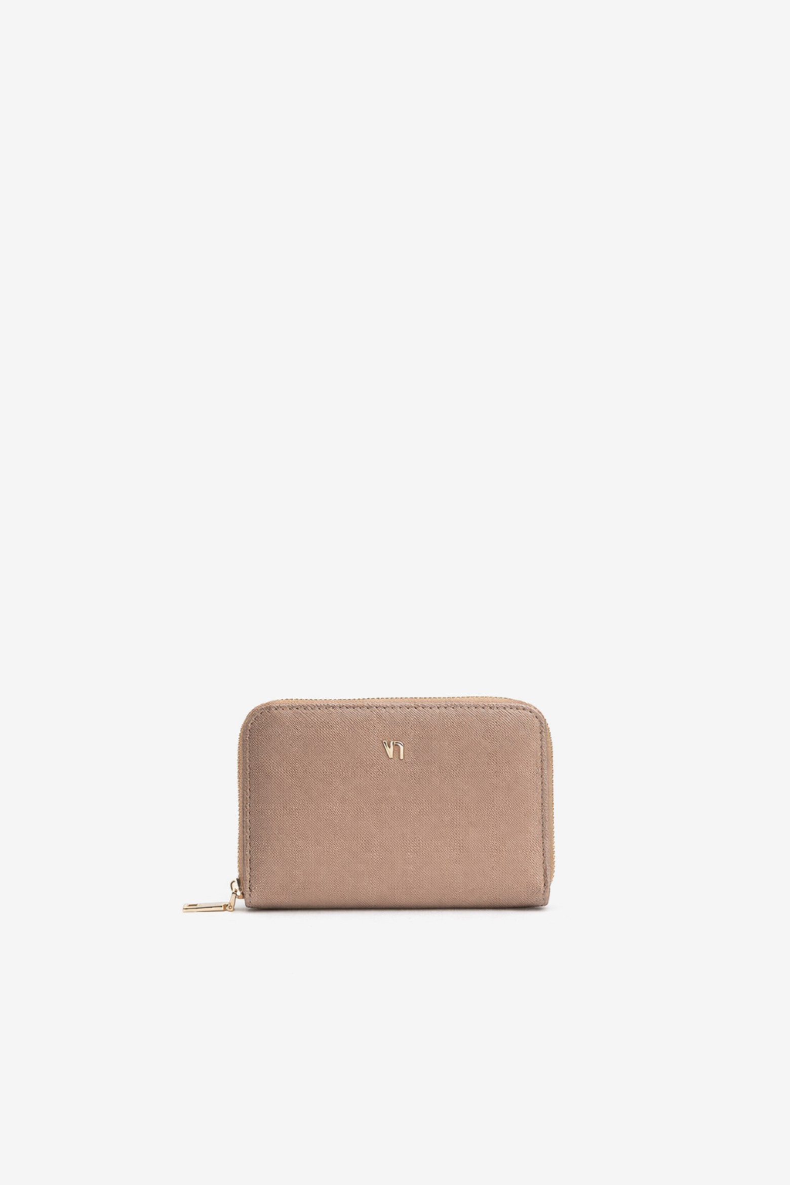 Beige Zip Coin Purse
