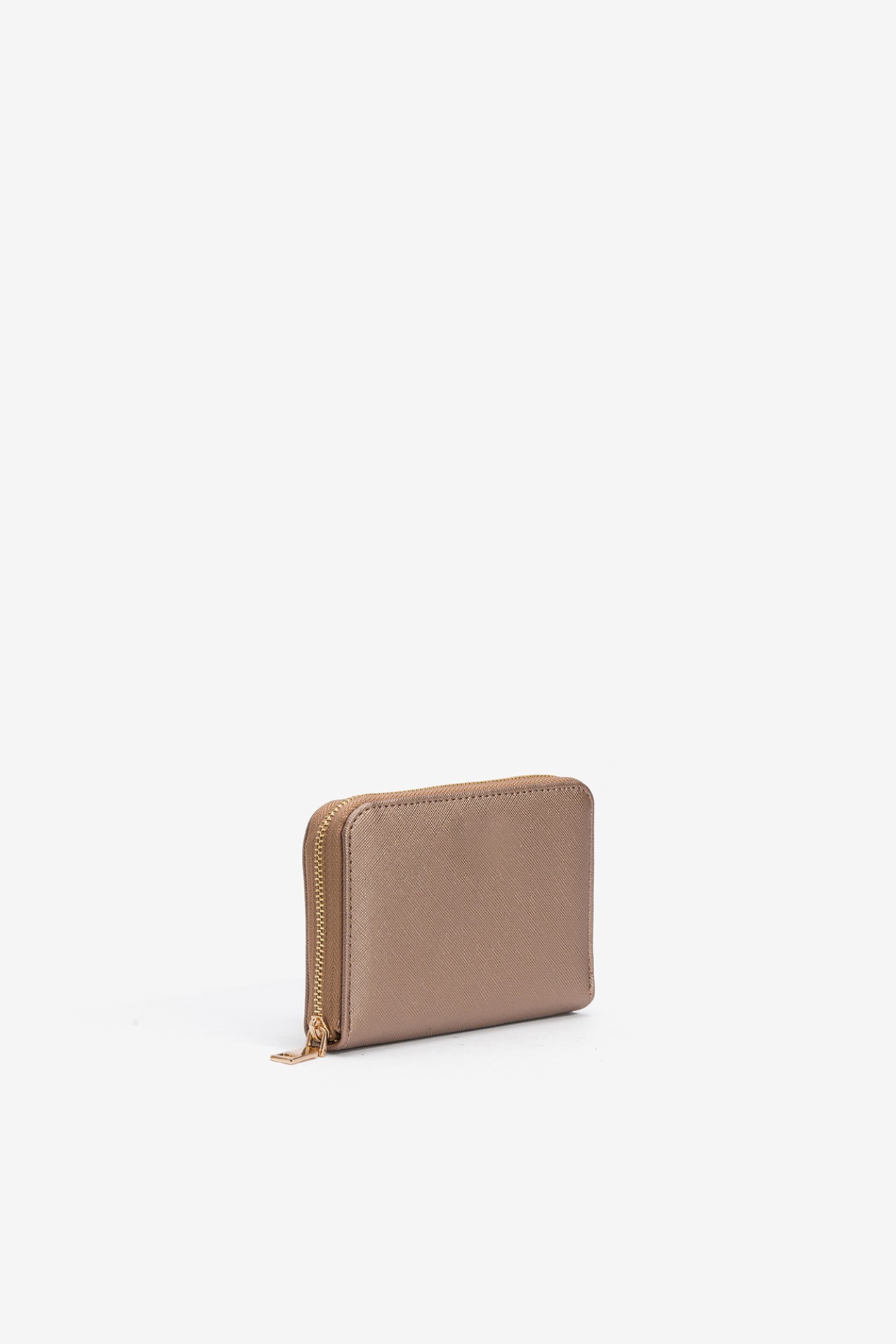 Beige Zip Coin Purse